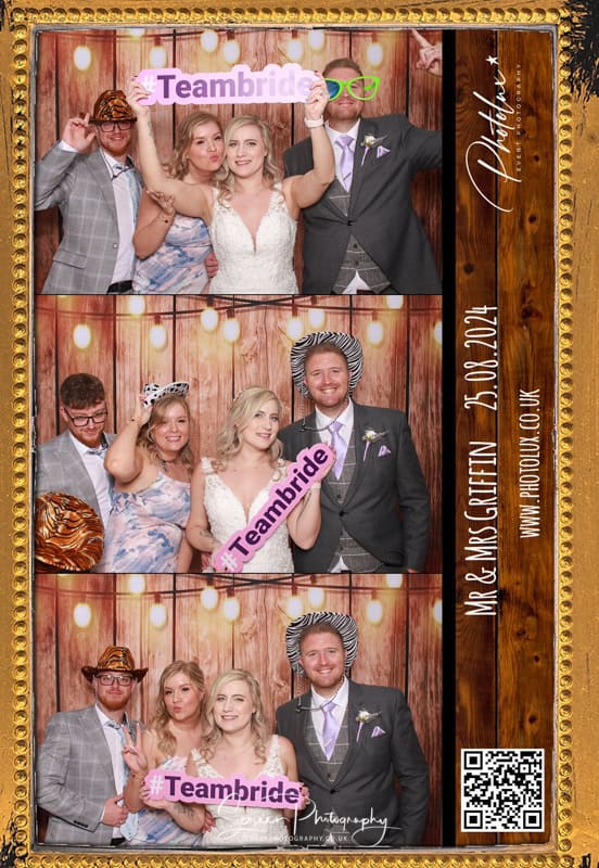 wedding photo booth wooden backdrop bride groom print out example